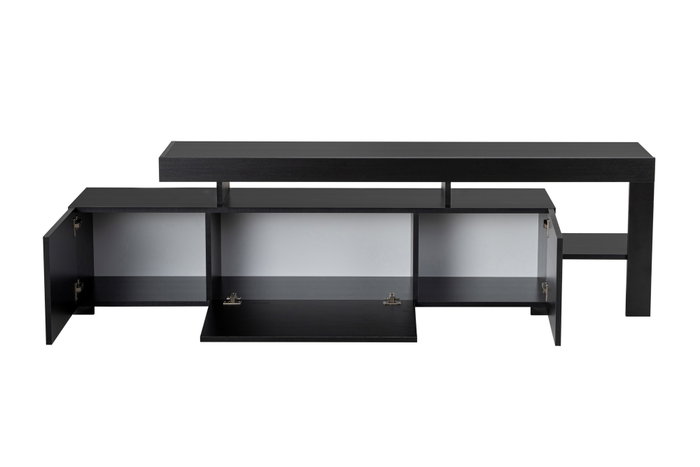 Hanah Home Beliz - Soporte de TV Madera Negro Hanah Home Beliz - Soporte de TV Madera Negro